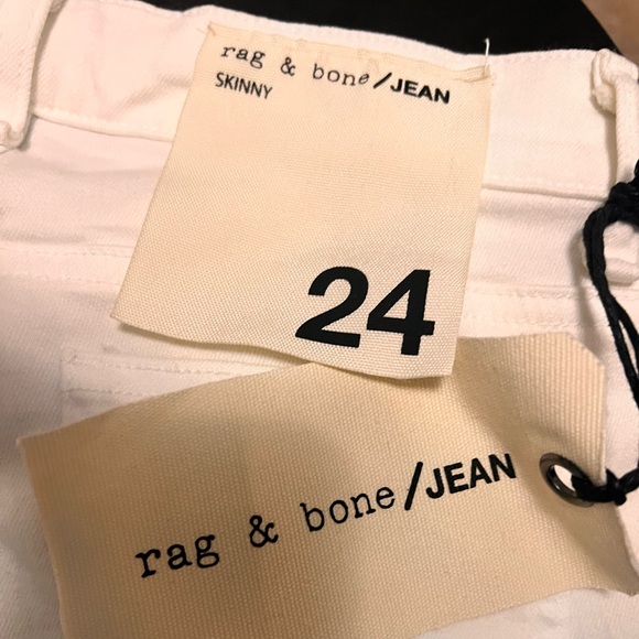 Rag&Bone White Denim Skinny Jeans NWT - Picture 9 of 10